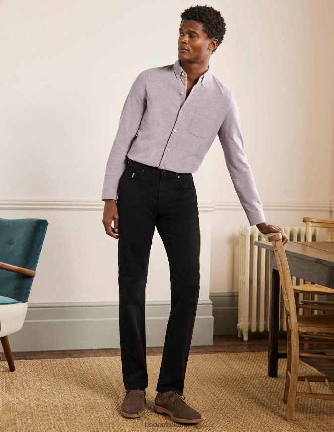 Black Denim Clothing Straight Leg Jeans Boden Men L466L63591