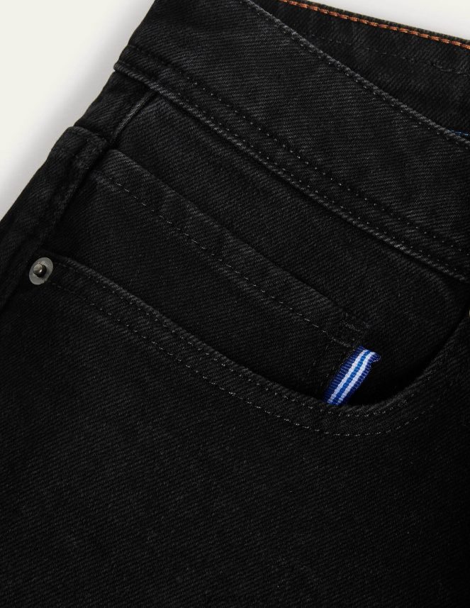 Black Denim Clothing Straight Leg Jeans Boden Men L466L63591