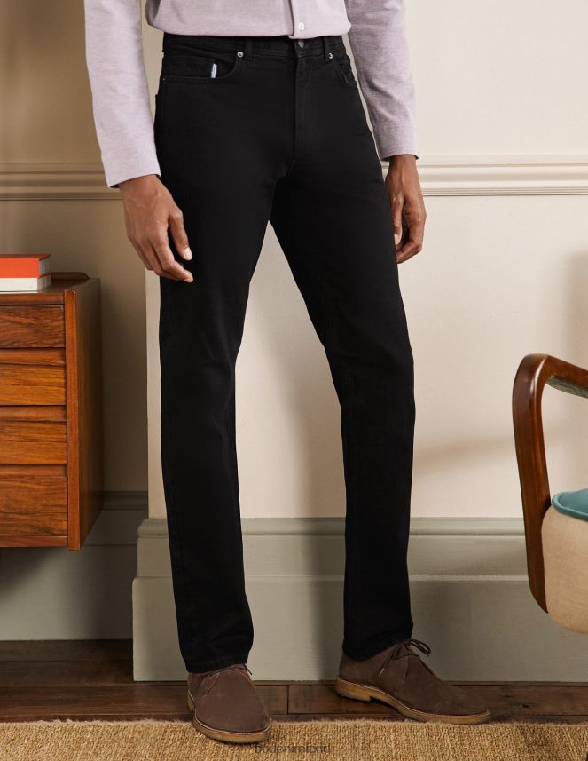 Black Denim Clothing Straight Leg Jeans Boden Men L466L63591