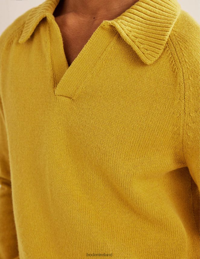 Light Bronze Clothing Open Collar Jumper Boden Men L466L63571