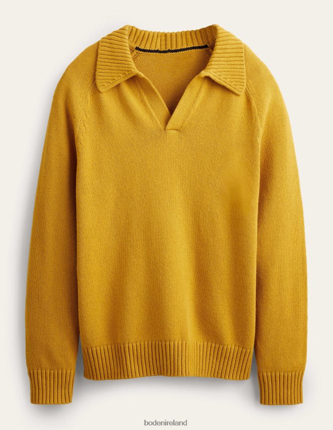 Light Bronze Clothing Open Collar Jumper Boden Men L466L63571