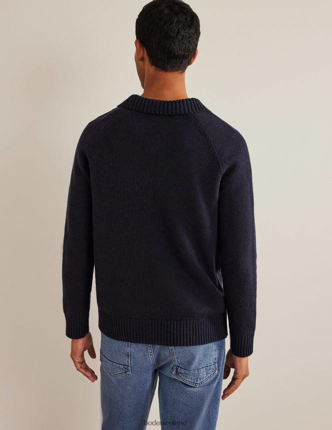 Navy Clothing Open Collar Jumper Boden Men L466L63536