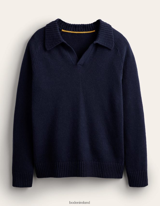 Navy Clothing Open Collar Jumper Boden Men L466L63536