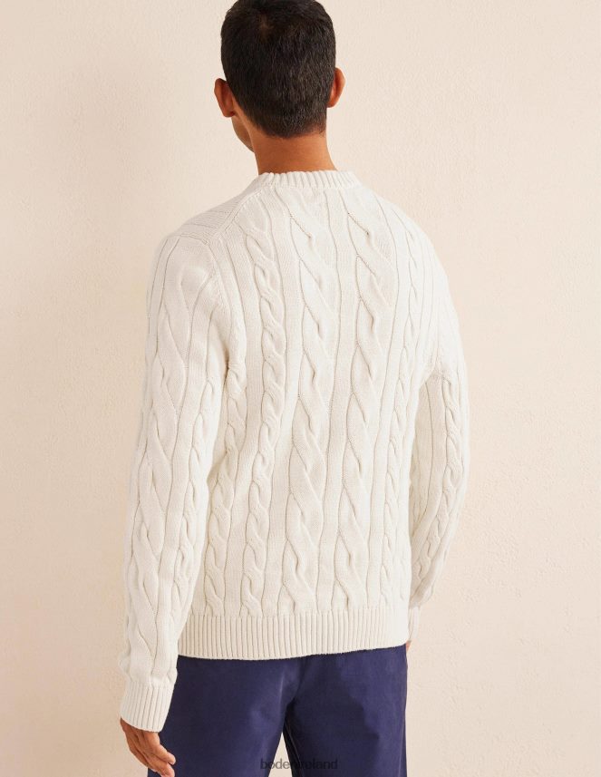 Pistachio Shell Clothing Cotton Cable Crew Neck Boden Men L466L63552