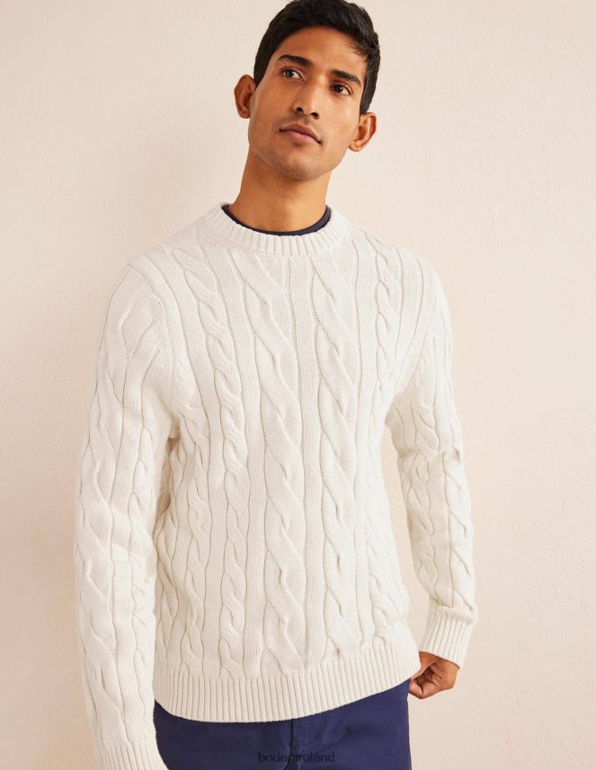 Pistachio Shell Clothing Cotton Cable Crew Neck Boden Men L466L63552