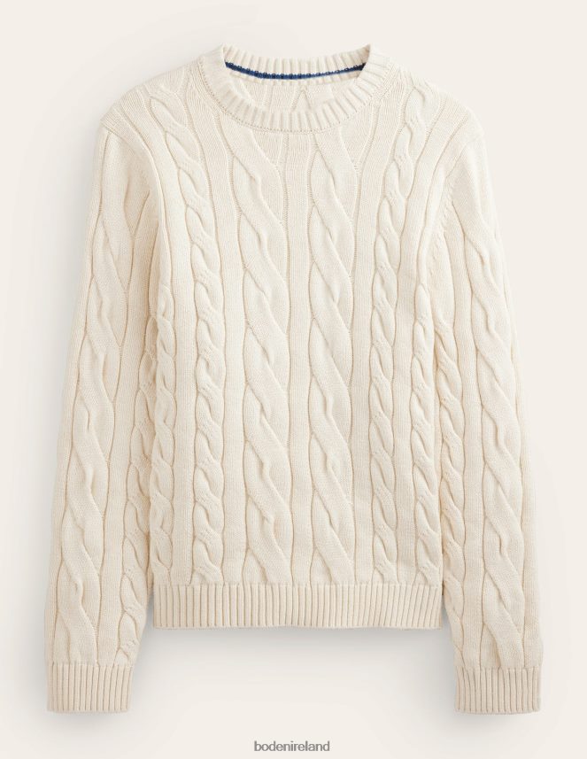 Pistachio Shell Clothing Cotton Cable Crew Neck Boden Men L466L63552