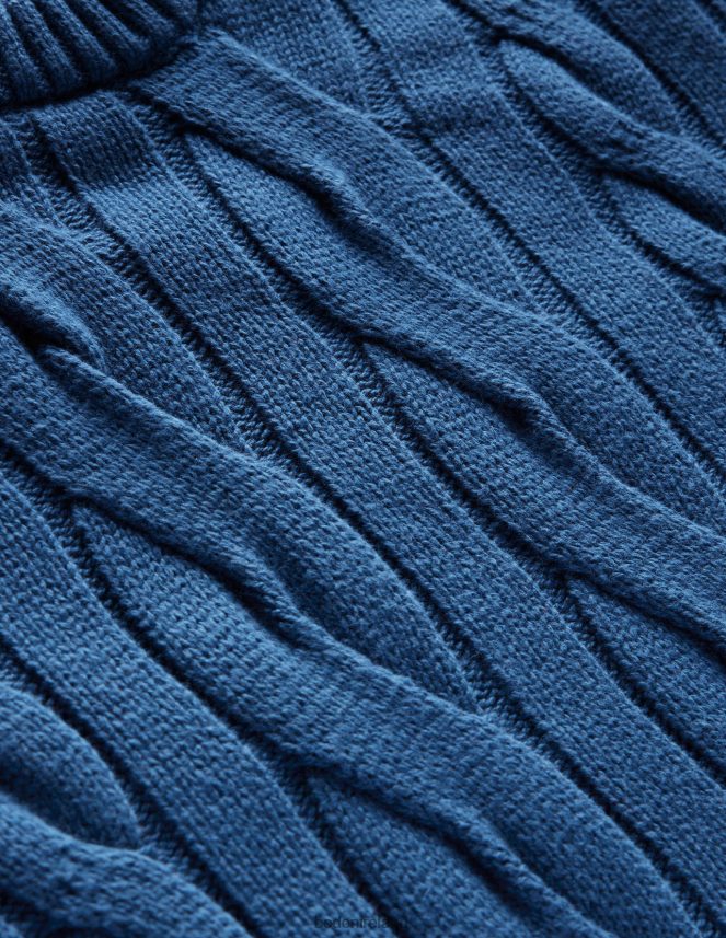 True Navy Clothing Cotton Cable Crew Neck Boden Men L466L63515