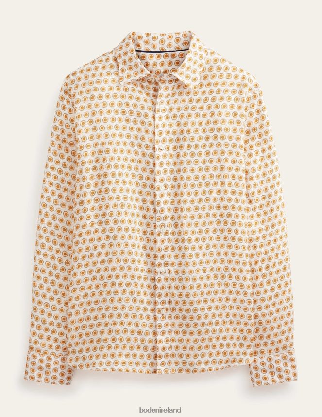 Harvest Gold Sun Clothing Cutaway Collar Linen Shirt Boden Men L466L63511