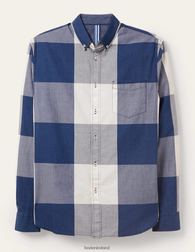 Indigo Gingham Clothing Casual Check Shirt Boden Men L466L63595