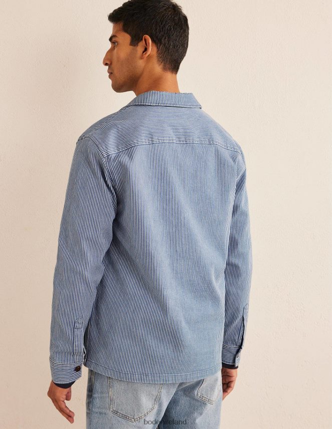 Indigo Ticking Clothing Twill Overshirt Boden Men L466L63517