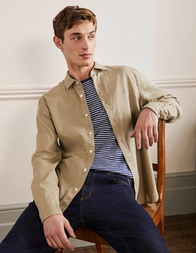 Malt Clothing Cutaway Collar Linen Shirt Boden Men L466L63611