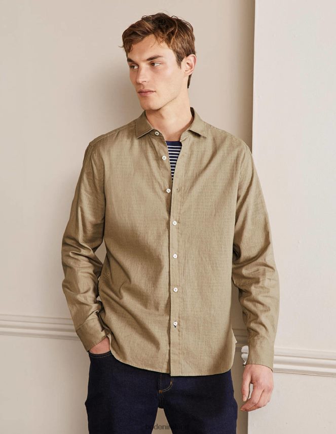 Malt Clothing Cutaway Collar Linen Shirt Boden Men L466L63611