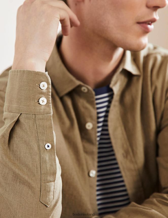 Malt Clothing Cutaway Collar Linen Shirt Boden Men L466L63611