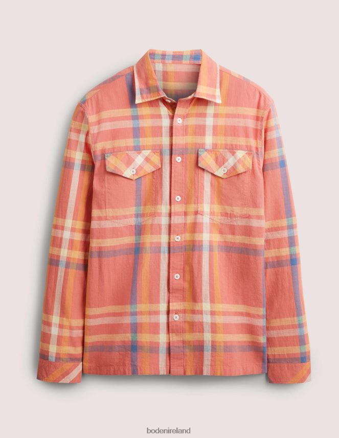 Red Check Clothing Casual Cotton Check Shirt Boden Men L466L63558