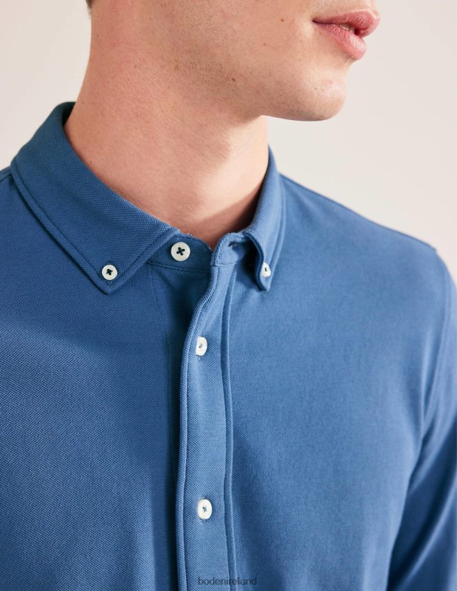 True Navy Clothing Lightweight Pique Shirt Boden Men L466L63631