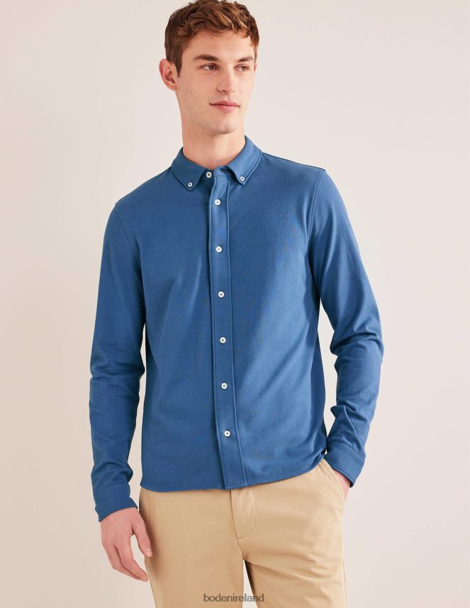 True Navy Clothing Lightweight Pique Shirt Boden Men L466L63631