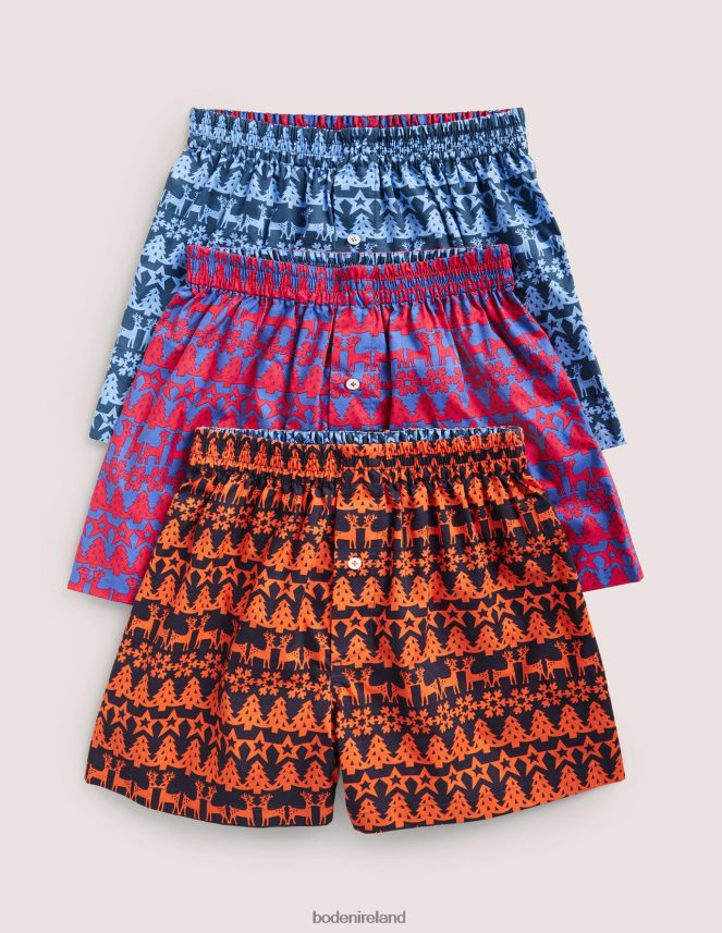 Paper Chain Clothing 3 Pack Woven Boxers Boden Men L466L63578