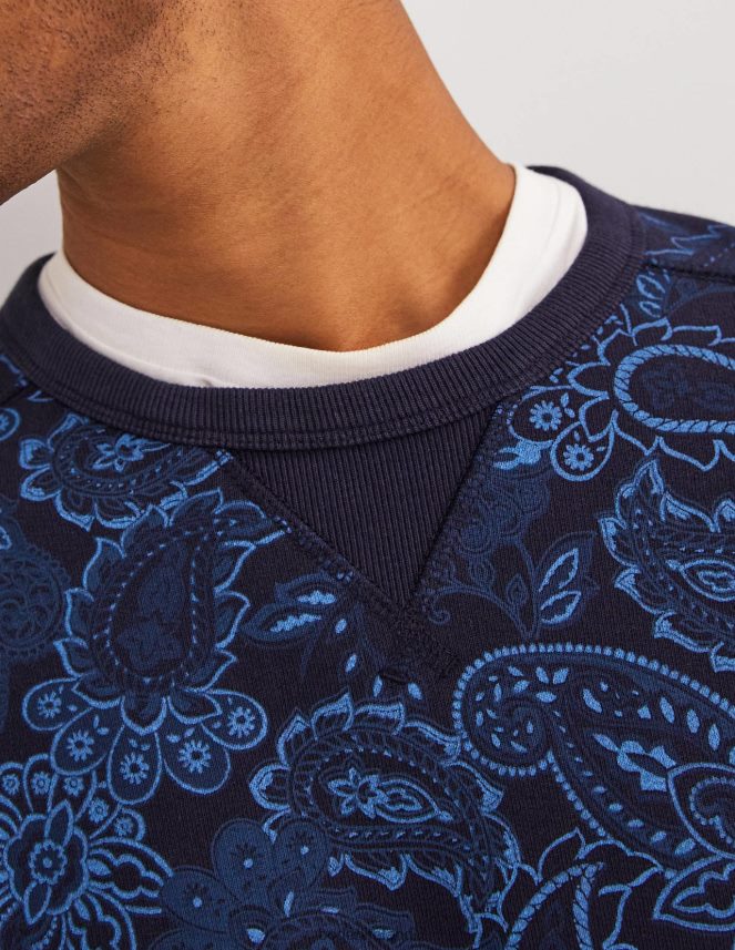 Blue Paisley Clothing Printed Sweatshirt Boden Men L466L63574