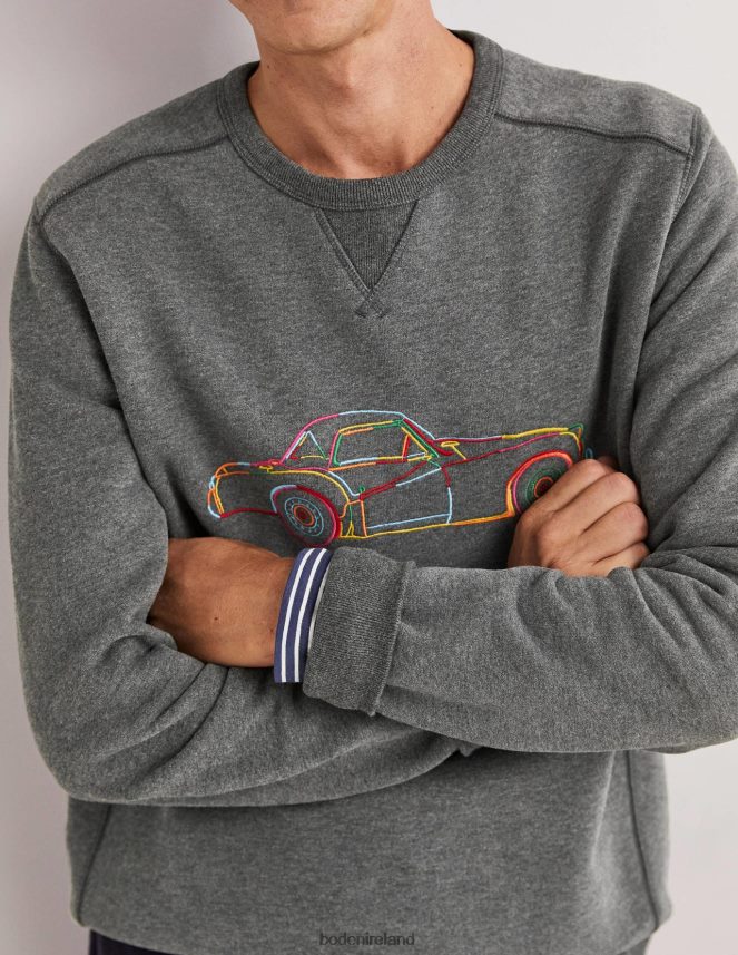 Charcoal Marl/Car Clothing Supersoft Sweatshirt Boden Men L466L63593