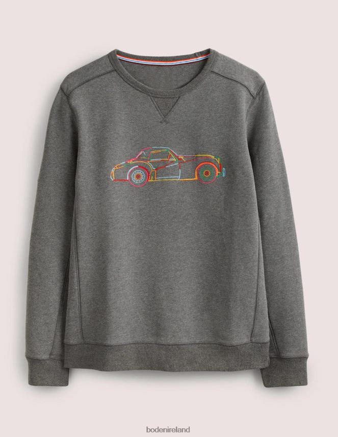 Charcoal Marl/Car Clothing Supersoft Sweatshirt Boden Men L466L63593