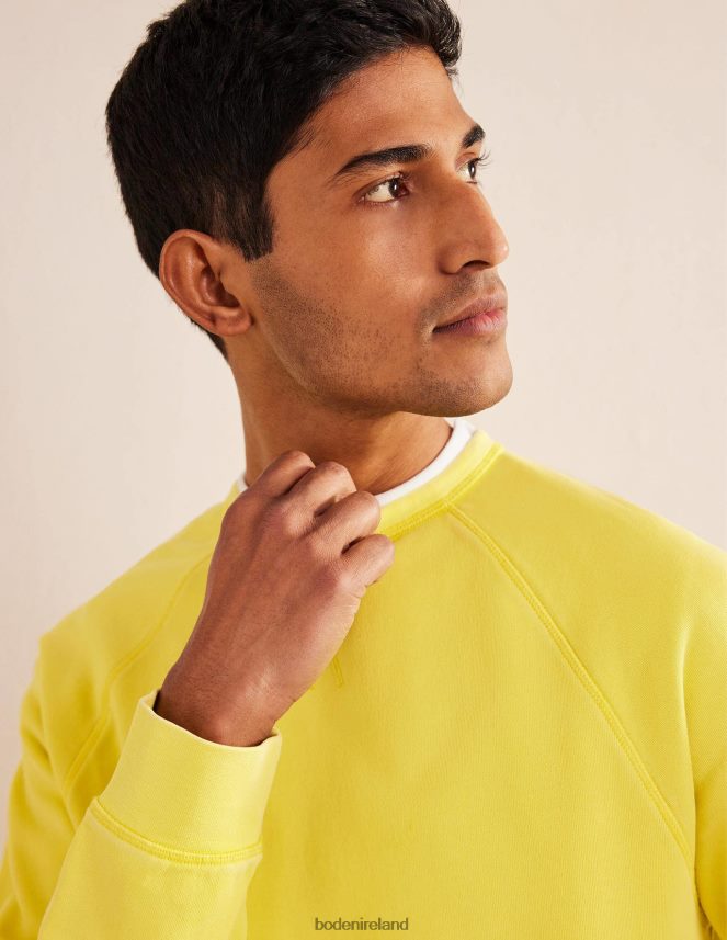 Gooseberry Yellow Clothing Garment Dye Sweatshirt Boden Men L466L63568