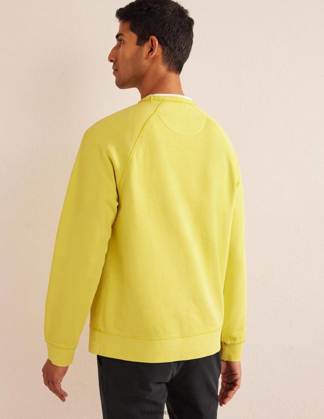 Gooseberry Yellow Clothing Garment Dye Sweatshirt Boden Men L466L63568