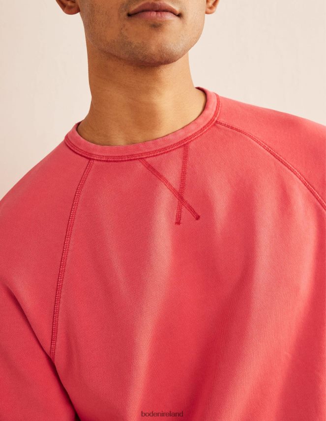 Jam Red Clothing Garment Dye Sweatshirt Boden Men L466L63506