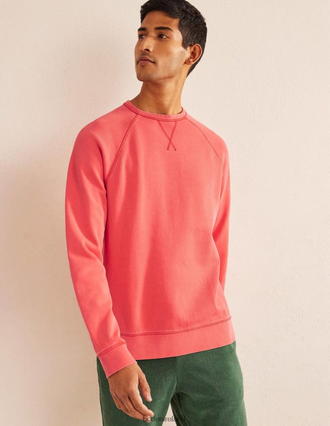 Jam Red Clothing Garment Dye Sweatshirt Boden Men L466L63506