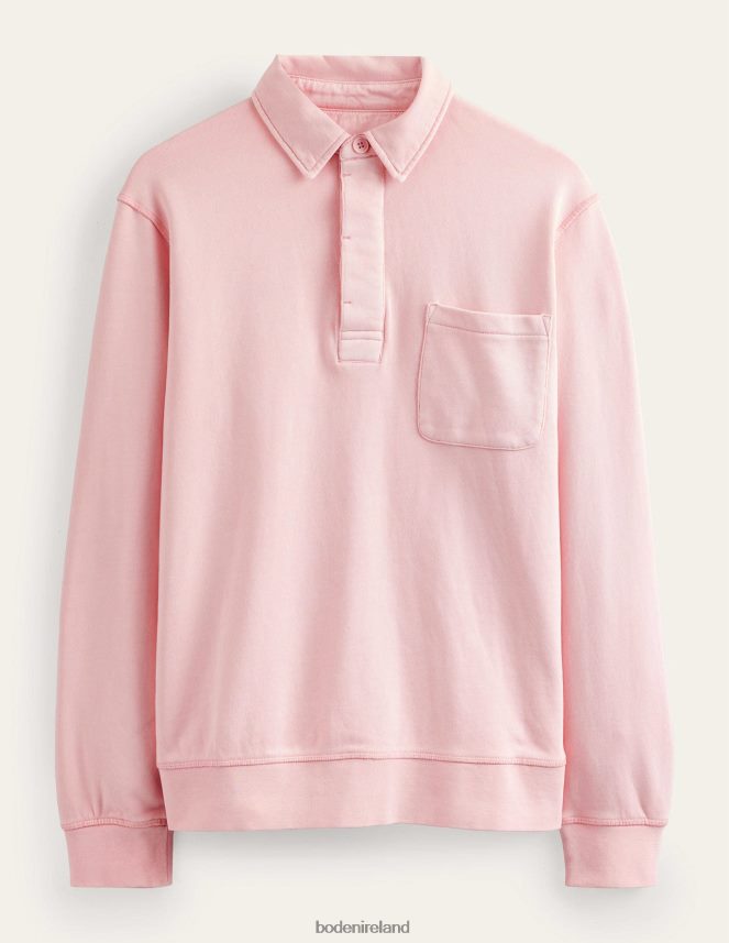 Lotus Pink Clothing Button Neck Sweatshirt Boden Men L466L63519