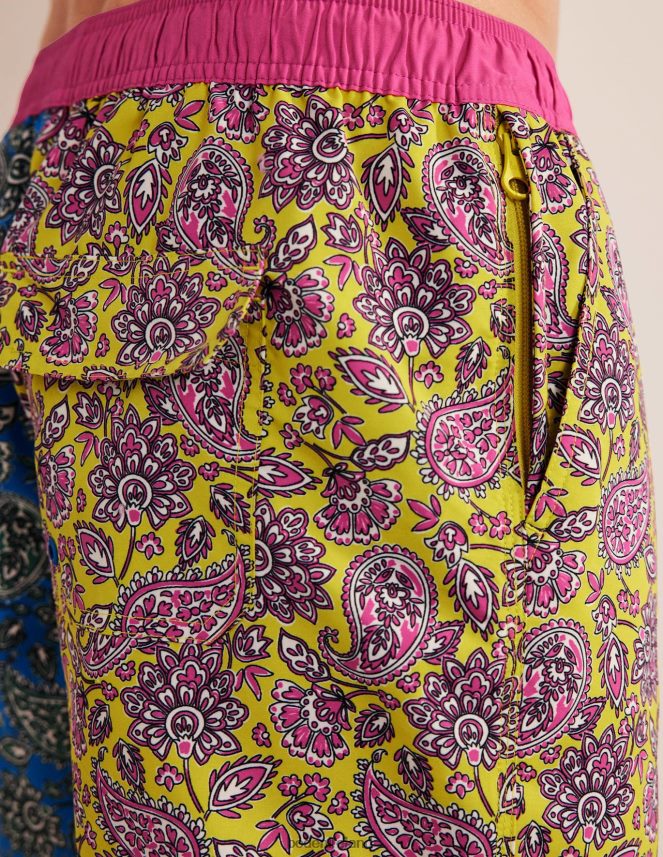 Moroccan Blue Paisley Floral Clothing Elasticated Waist Swim Short Boden Men L466L63560