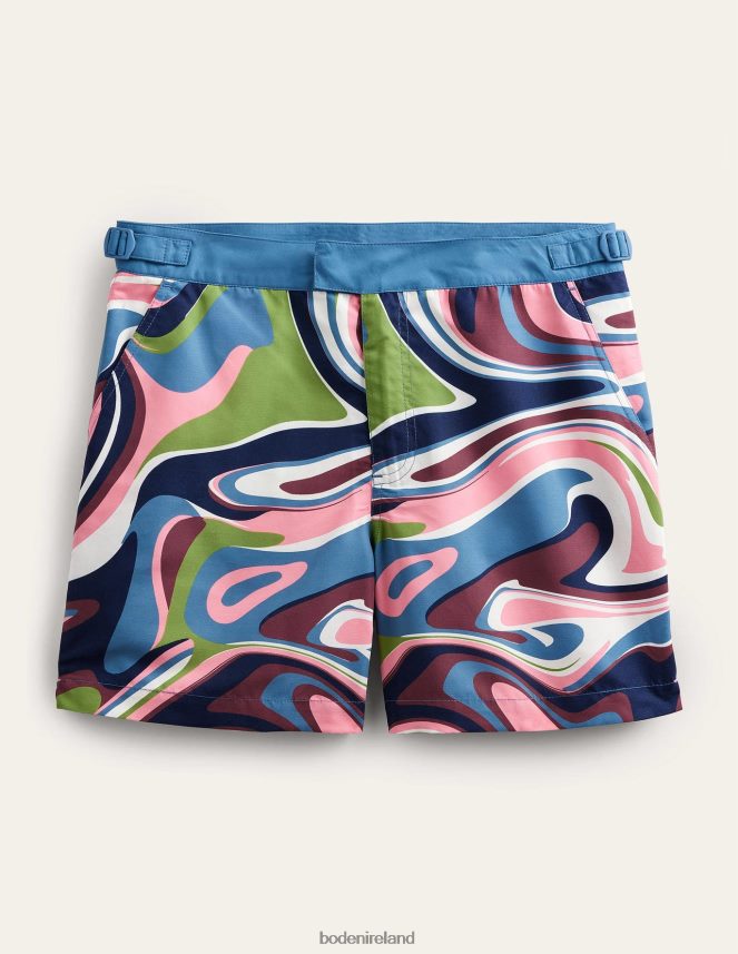 Multi Utopia Swirl Clothing Fixed Waist Swim Short Boden Men L466L63547