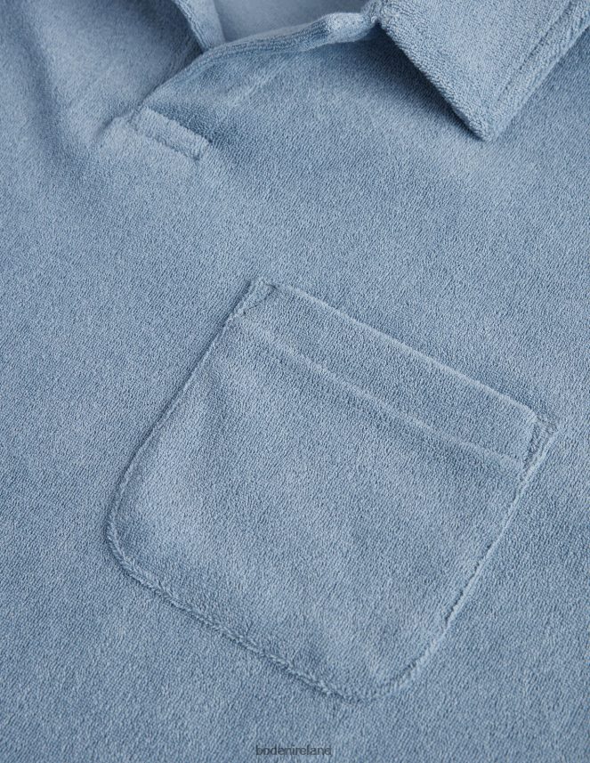 Captains Blue Clothing Open Collar Terry Polo Boden Men L466L63640