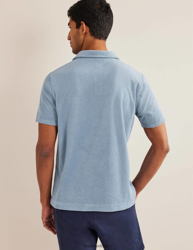 Captains Blue Clothing Open Collar Terry Polo Boden Men L466L63640