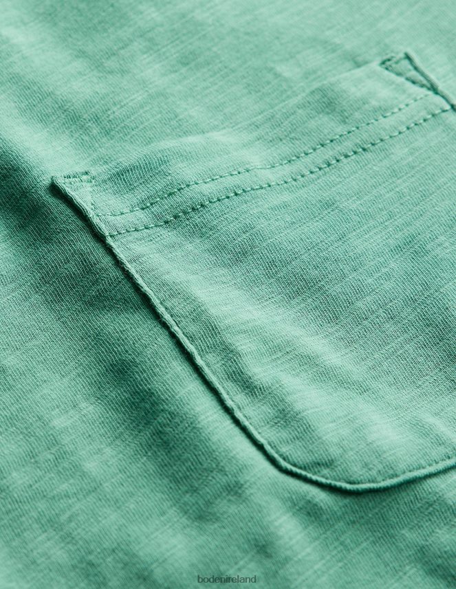 Deep Sea Green Clothing Slub Jersey Short Sleeve Polo Boden Men L466L63541