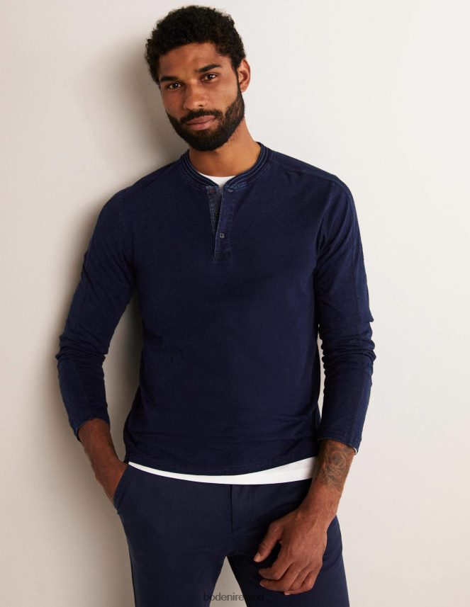 Indigo Clothing Long Sleeve Henley Boden Men L466L63588