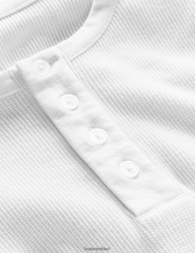 Snowdrop White Clothing Waffle Henley Boden Men L466L63500