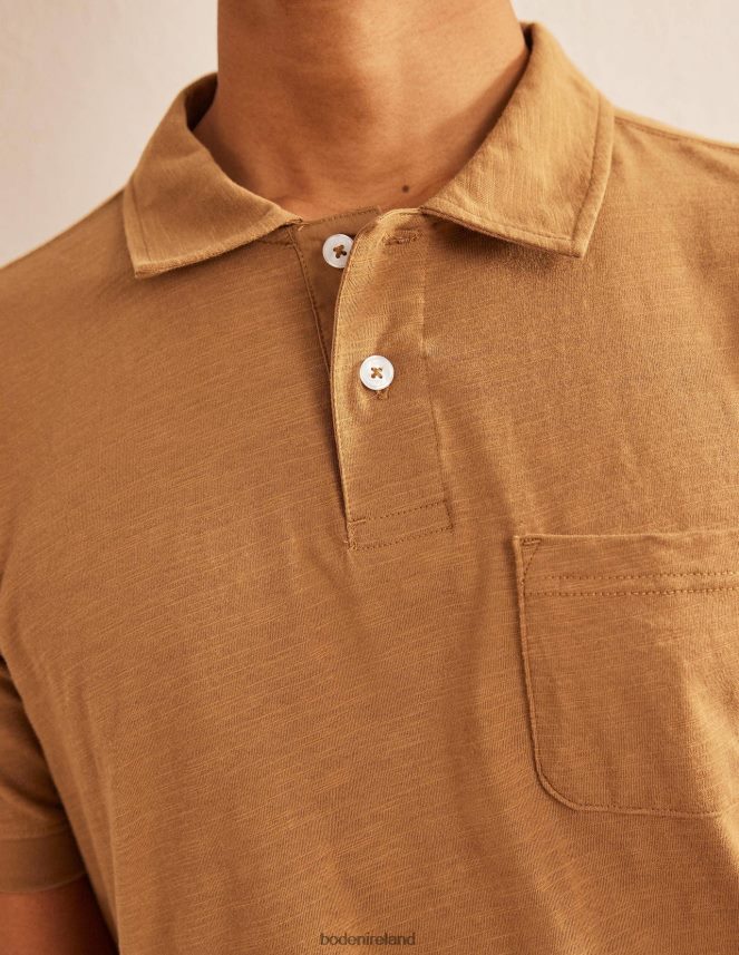 Teddy Bear Brown Clothing Slub Jersey Short Sleeve Polo Boden Men L466L63539