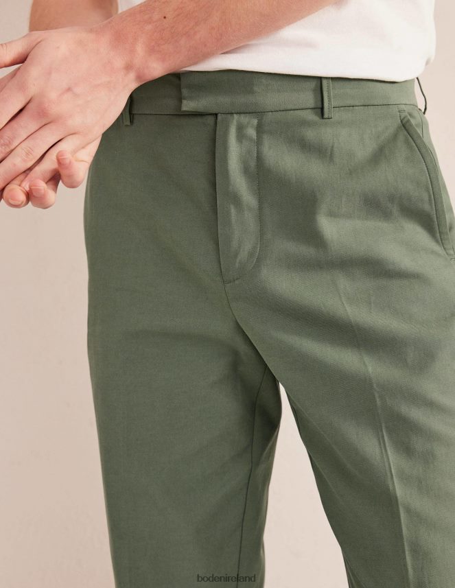 Alligator Green Clothing Washed Smart Trouser Boden Men L466L63623