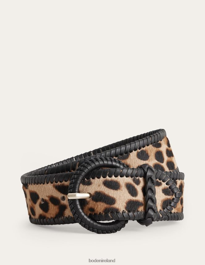 Leopard Pony Hair Accessory Woven Waist Belt Boden Women L466L62312
