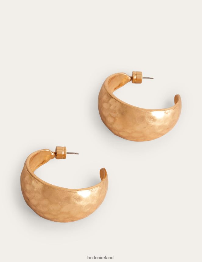 Gold Accessory Hammered Hoop Earrings Boden Women L466L62364