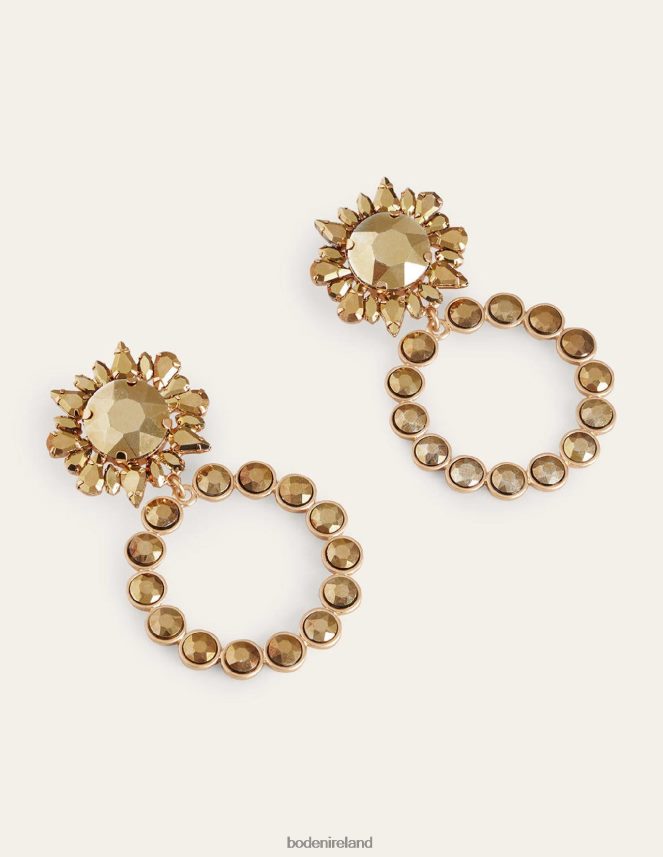 Gold Accessory Statement Jewelled Earrings Boden Women L466L62347