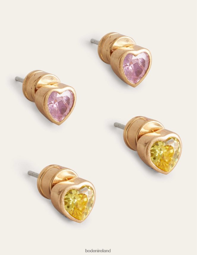 Multi Accessory 2-Pack Heart Stud Earrings Boden Women L466L6740