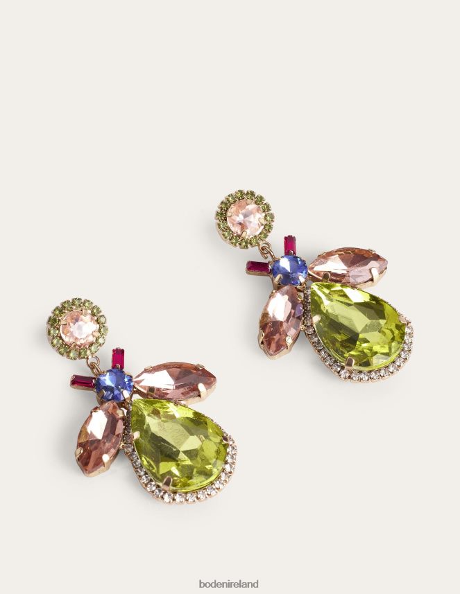 Pink & Green Accessory Embellished Bee Earrings Boden Women L466L62363