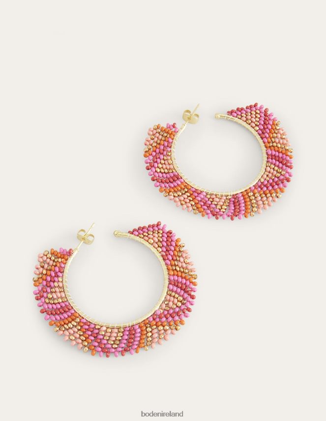 Pink Multi Accessory Beaded Boho Metal Hoops Boden Women L466L62360