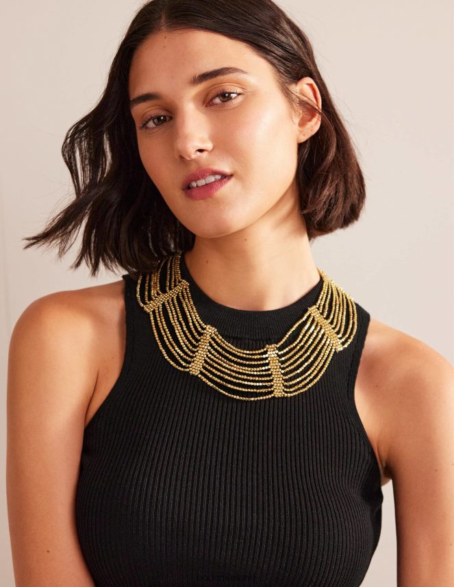 Gold Accessory Bead Layer Necklace Boden Women L466L6732