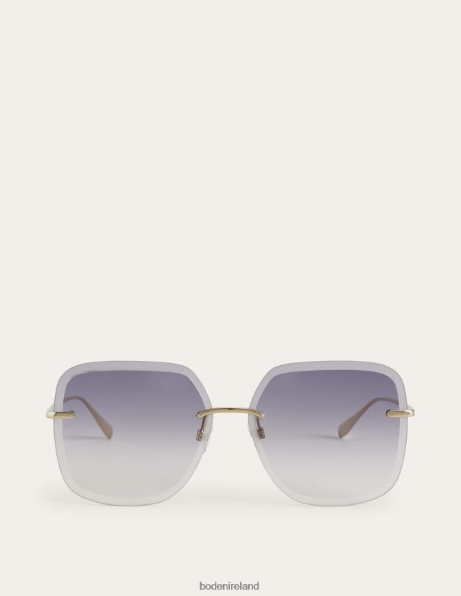 Smoke Blue Accessory Bevelled Edge Sunglasses Boden Women L466L62336