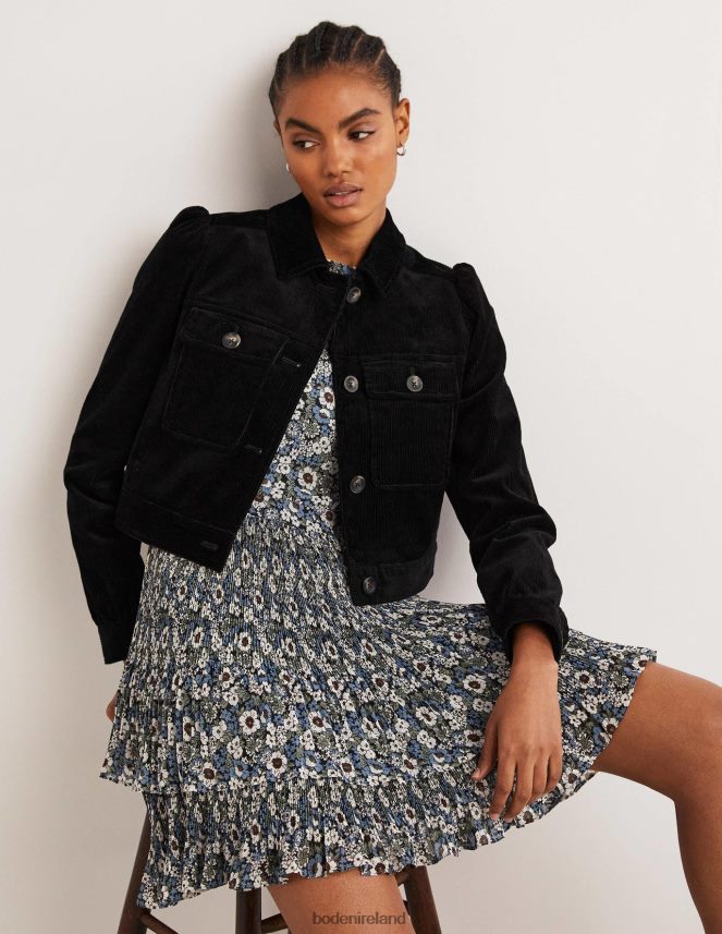 Black Clothing Cropped Cord Jacket Boden Women L466L61918