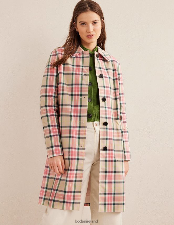 Check Clothing Collared Check Cotton Coat Boden Women L466L61216