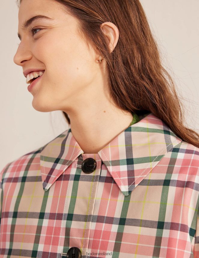 Check Clothing Collared Check Cotton Coat Boden Women L466L61216