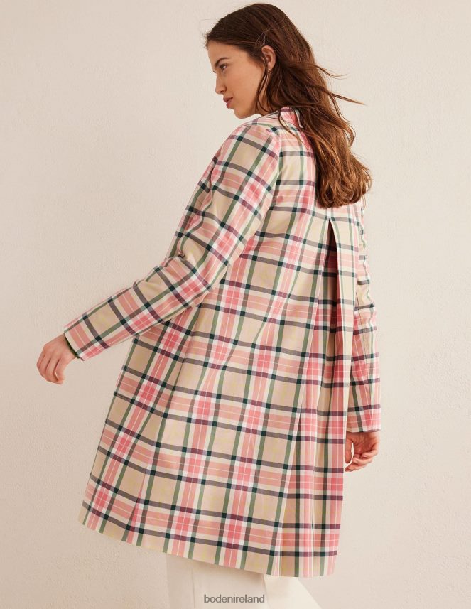 Check Clothing Collared Check Cotton Coat Boden Women L466L61216